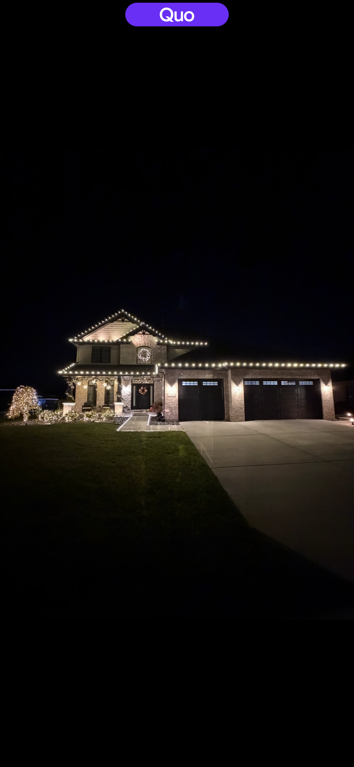Roofline Christmas light installation